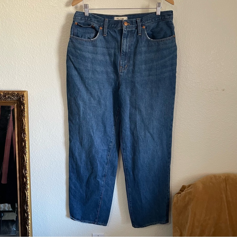 Madewell Baggy Straight Jeans Indigo Blue Size 31 Wide Leg High Waisted NH643 - Picture 9 of 9